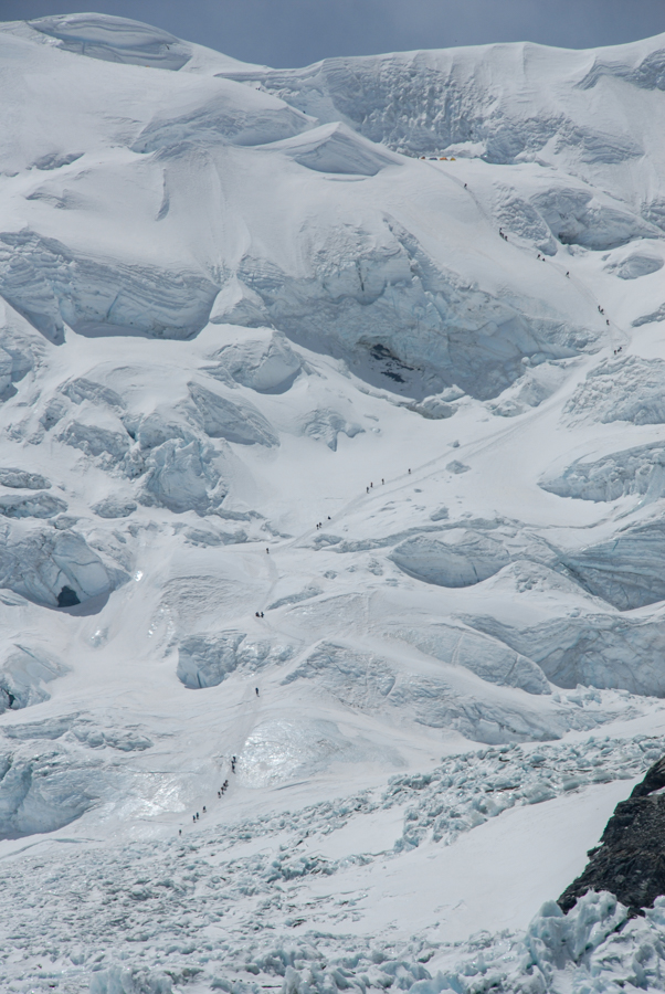 Climbers Ascending to the North Col